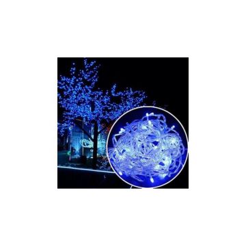 Instalatie de Craciun, tip liniara, 20 m cu 200 leduri, albastru