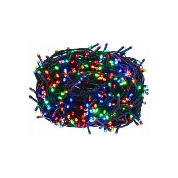 Instalatie luminoasa Smart, de Craciun, exterior/interior, 200 LED, 8 moduri, multicolor, IP44, bluetooth, 14.95 m