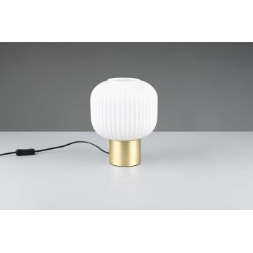 Lampa de masa Diva, TRIO, 20x26 cm, 40W, 1x E27, metal, bronz mat/alb