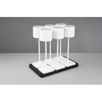 Lampa de masa Fernandez, RL, 42.7x26x40 cm, 1.5W, 6x SMD, plastic, alb mat