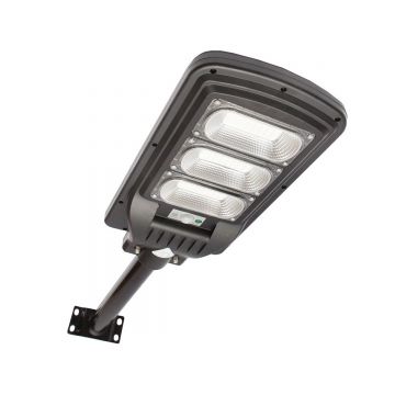 Lampa solara LED iluminat stradal 150W, 6500K, IP65 lumina rece cu panou solar si prindere pe stalp, Cod: BK69246 Echivalență: DISES95, Breckner Germany