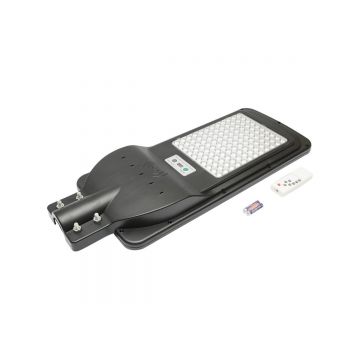 Lampa solara LED iluminat stradal, 150W, IP65, 6500K cu panou solar, senzor de miscare, telecomanda, prindere pe stalp, Cod: BK69221 Echivalență: DISDW57, Breckner Germany