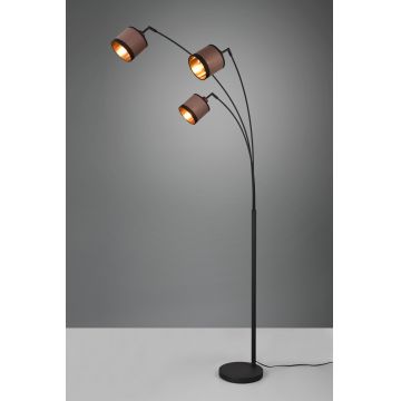 Lampadar Davos, RL, 12x185 cm, 28W, 3x E14, metal, negru mat/taupe