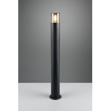 Lampadar de exterior Hoosic, TRIO, 12x80 cm, 28W, 1x E27, aluminiu, negru mat