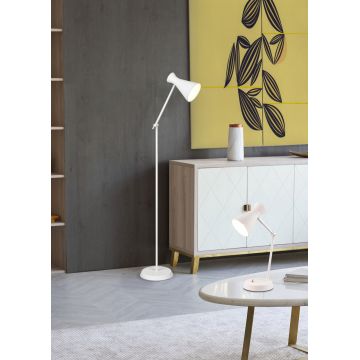 Lampadar Enzo, RL, 25x48.8x150 cm, 10W, 1x E27, metal, alb mat