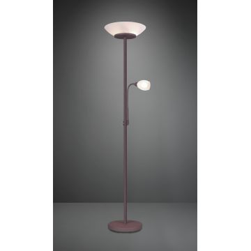 Lampadar Gerry, RL, 34x180 cm, 18W/10W, 2x E27, 1x E14, metal, maro/alb