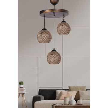 Lustra Crayon Chandelier, Bej, 32x32x80 cm