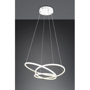 Lustra Darvin, TRIO, 64x49x150 cm, 34W, 1x SMD, metal, alb mat