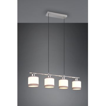 Lustra Davos, RL, 75x12x150 cm, 10W, 4x E14, metal, gri/alb