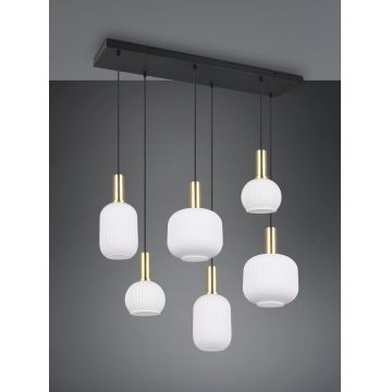 Lustra Diva, TRIO, 85x20x150 cm, 10W, 6x E27, metal, multicolor