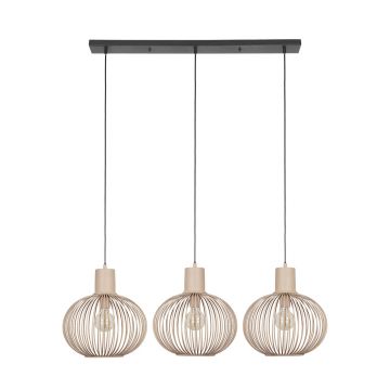 Lustra Gila, TRIO, 120x33x150 cm, 10W, 3x E27, metal, bej/negru