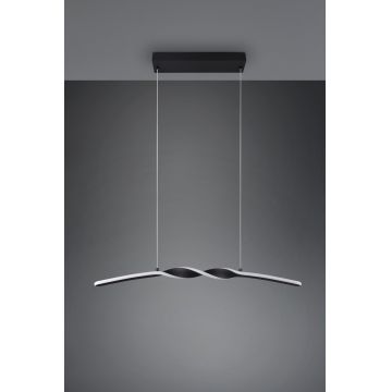 Lustra Ginko, RL, 79x9x150 cm, 18W, 1x SMD, metal, negru mat