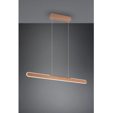 Lustra Helios, TRIO, 100x8.5x160 cm, 28W, 1x SMD, metal, maro