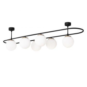 Lustra Sparklight, Negru, 124x40x33 cm