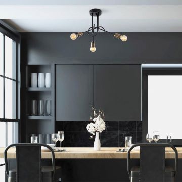Lustra Viraj Chandelier, Negru, 46x46x32 cm
