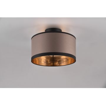 Plafoniera Davos, RL, 30x22 cm, 28W, 2x E14, metal, negru mat/taupe
