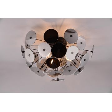 Plafoniera Discalgo, TRIO, 54x30 cm, 40W, 3x E14, metal, negru mat/argintiu