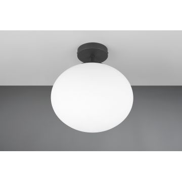 Plafoniera Fomento, TRIO, 30x33 cm, 15W, 1x E27, metal, negru mat/alb