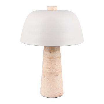 Veioză albă-bej cu abajur din metal (înălțime 41 cm) Timba – Trio Select