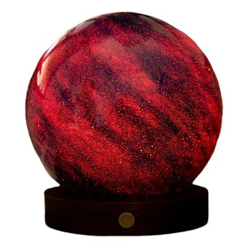 Veioză în culoare naturală închisă LED cu abajur din sticlă (înălțime 13 cm) Galaxy Breeze – Gingko