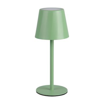 Veioză verde-deschis LED cu abajur din metal (înălțime 21 cm) Diaz – Trio