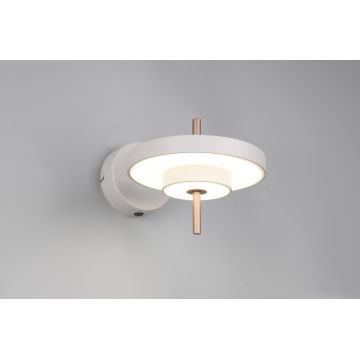 Aplica de perete Keaton, TRIO, 30x20x18.5 cm, 10W, 1x SMD, metal, gri/auriu