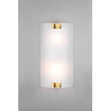 Aplica de perete Pura, TRIO, 20x40 cm, 25W, 2x E27, metal, bronz antic/alb