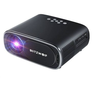 BlitzWolf Proiector BlitzWolf BW-V4 1080p LED beamer / projector, Wi-Fi + Bluetooth , negru