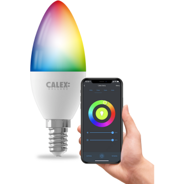 Calex Bec smart LED Calex Bulb E14, B35, RGB lumina alba calda, 4.9W, 470 lumeni