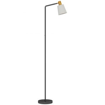 HOMCOM Lampă de podea LED cu cap rotativ la 350°, Reglare a temperaturii culorii 3000K/4000K/6500K, Negru | Aosom Romania