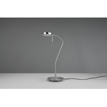 Lampa de masa Monza, TRIO, 19x46x57 cm, 12W, 1x SMD, metal, nichel mat