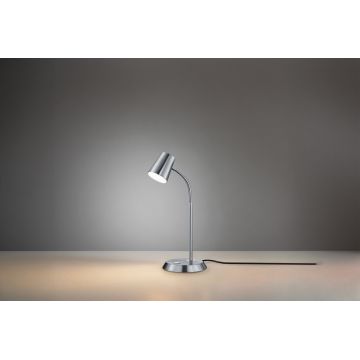 Lampa de masa Narcos, TRIO, 15x38 cm, 6.9W, 1x SMD, metal, nichel mat