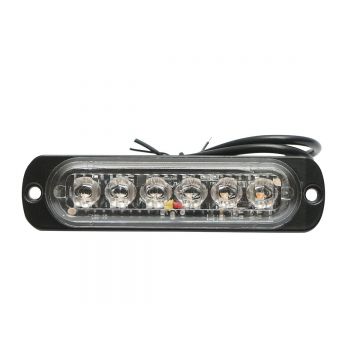 Lampa gabarit LED 12-24V, 6W, galben, 6 LED-uri 110x30x12mm , Cod: BK79852