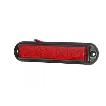 Lampa laterala gabarit LED 12-24V, rosu 155x37mm, rama neagra, Cod: BK79677, Brand: BRECKNER GERMANY