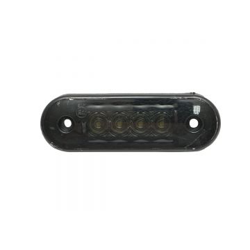 Lampa laterala gabarit slim LED 12-24V, alb-fumuriu 83x27mm , Cod: BK79666, Brand: BRECKNER GERMANY