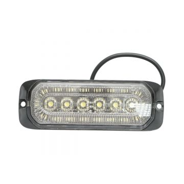 Lampa laterala stroboscopica LED 12-24V alba 9 functii 132x46x19mm FR1287, Cod: BK98692, BRECKNER GERMANY