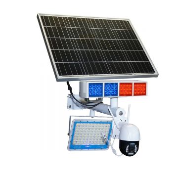 Lampa LED 300W cu panou solar 60W, baterie 14000mAh si camera supraveghere WIFI cu alarma , Cod: BK69682, Brand: BRECKNER GERMANY