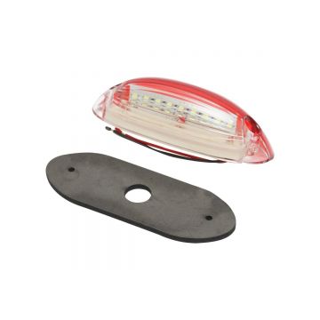 Lampa pozitie rosu-alb led 125mm 12-24V, Cod: BK69501, Brand: BRECKNER GERMANY