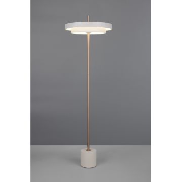 Lampadar Keaton, TRIO, 40x138 cm, 21W, 1x SMD, metal, gri/auriu