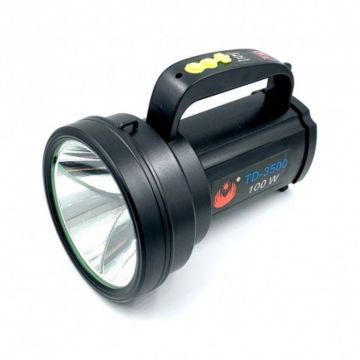 Lanterna TD-3500 cu LED 100 W, acumulator integrat , culoare: negru