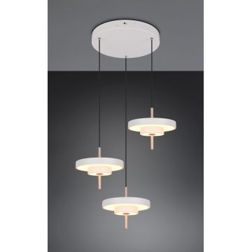 Lustra Keaton, TRIO, 45x150 cm, 10W, 1x SMD, metal, gri/auriu