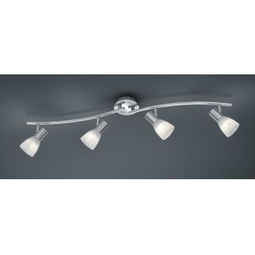 Plafoniera Levisto, TRIO, 88x11x19 cm, 4.9W, 4x E14, metal, nichel mat/alb