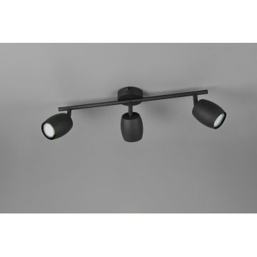 Plafoniera Nancy, RL, 47.5x8x15.5 cm, 35W, 3x GU10, metal, negru mat
