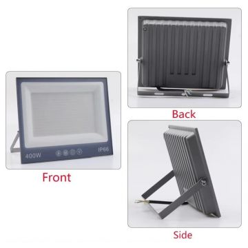 Proiector cu LED-uri de 400W, 40000LM, pentru exterior sau interior, IP66, din sticla mata anti-orbire