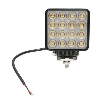 Proiector LED patrat tip flood 12-48V, 48W, 3000K carcasa aluminiu 110x110x45mm , Cod: BK79844