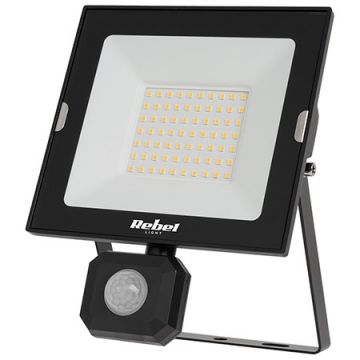 reflector led 50w 4000k cu senzor 230v rebel