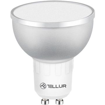 Tellur Bec inteligent LED Tellur TLL331201, wi-fi, spot, GU10, 5W, 460lm, lumina calda / rece / RGB, dimabil