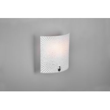 Aplica de perete Elisa, TRIO, 20x22 cm, 40W, 1x E27, metal, alb/argintiu