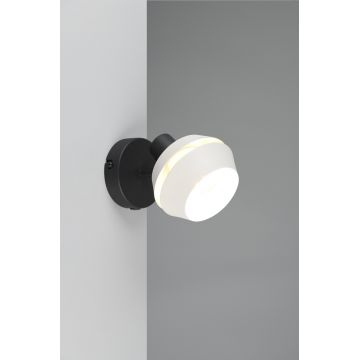 Aplica de perete Isla, RL, 12x18.5 cm, 10W, 1x E14, metal, negru/gri