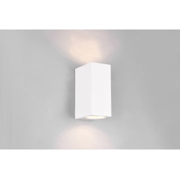 Aplica de perete pentru exterior Roya, TRIO, 6.9x15 cm, 35W, 2x GU10, aluminiu, alb mat